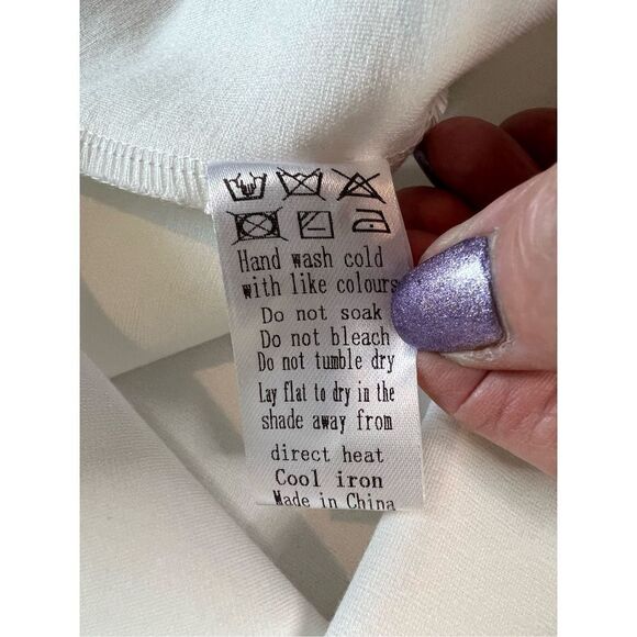 Lioness Rescue Me White Pleated Knit Mini Retro Skirt LARGE Cruise Cottagecore - Picture 6 of 10